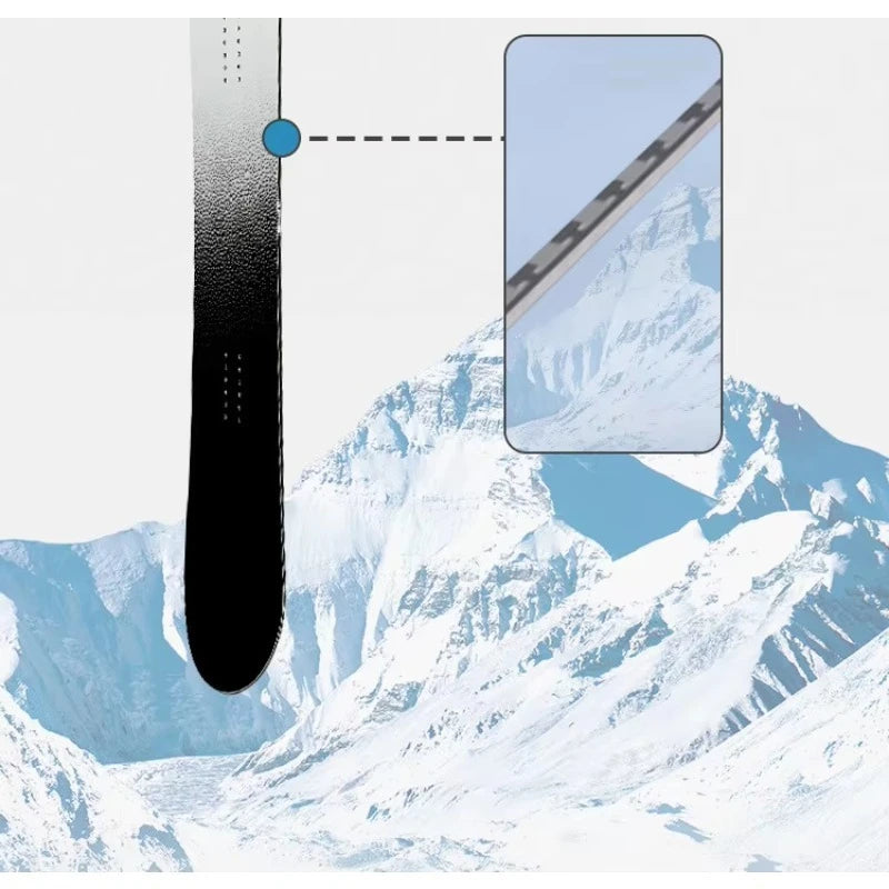 Tabla de Snowboard Champion Endorsement para Adultos, Núcleo de Álamo, Todoterreno, Bidireccional, 150 cm, Grabada, con Soporte para Tabla de Snowboard y Raquetas de Nieve