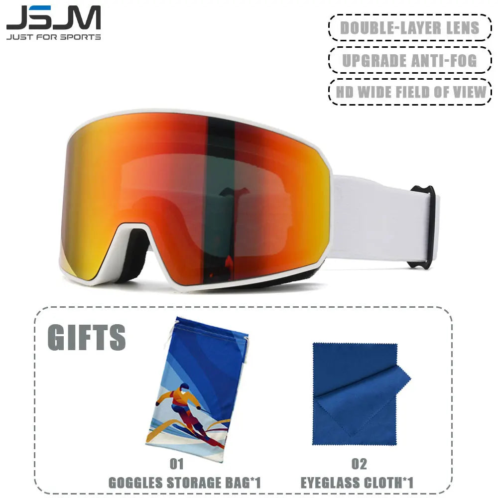 JSJM NUEVAS Gafas de Esquí Antivaho de Doble Capa para Adultos, Gafas para Moto de Nieve, Deportes al Aire Libre, Nieve, Snowboard, Máscara de Esquí, UV400, REGALOS