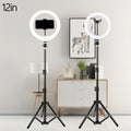 Aro de Luz LED para Selfies con 3 Modos de Brillo Ajustables, Luz de Fotografía Equipada con Trípode de 110 cm, Adecuado para Video Móvil