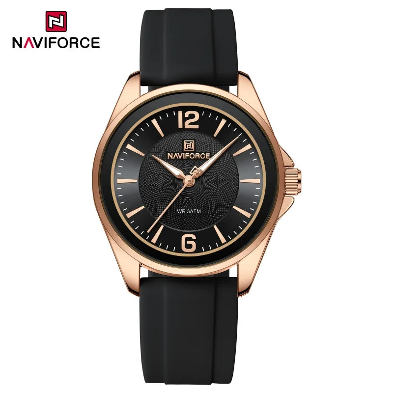 Nuevo estilo NAVIFORCE Relojes para mujer Reloj de pulsera deportivo con correa de silicona Reloj de cuarzo para mujer Reloj de regalo Reloj Mujer Relojes Femeninos