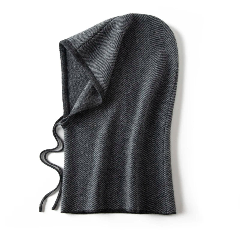 MERRILAMB-sombreros con capucha de Cachemira para mujer, gorro con cuello más cálido, diseño de anillo, gorro de cuello con capucha de punto grueso, gorro de Cachemira Unisex