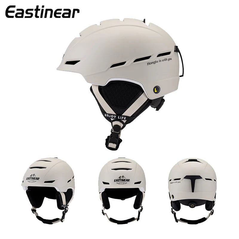 Nuevo casco de esquí unisex de Eastinear, equipo de seguridad de esquí deportivo profesional para adultos al aire libre, casco de esquí de tabla simple y doble