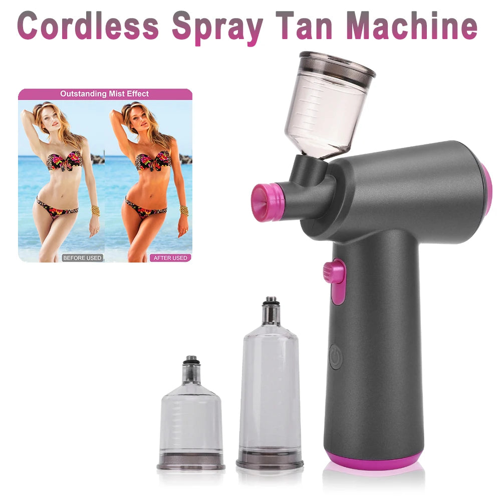 Máquina de bronceado en aerosol para el hogar, autobronceador portátil, herramienta pulverizadora de bronceado eléctrica sin escobillas, aerógrafo de niebla corporal