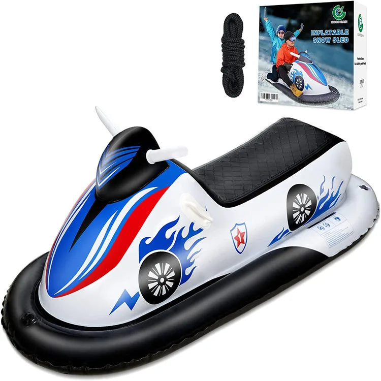 Bote Inflable Grande de 175 cm, Tubo de Nieve de Alta Elasticidad, Trineo Inflable para Esquí en Exteriores