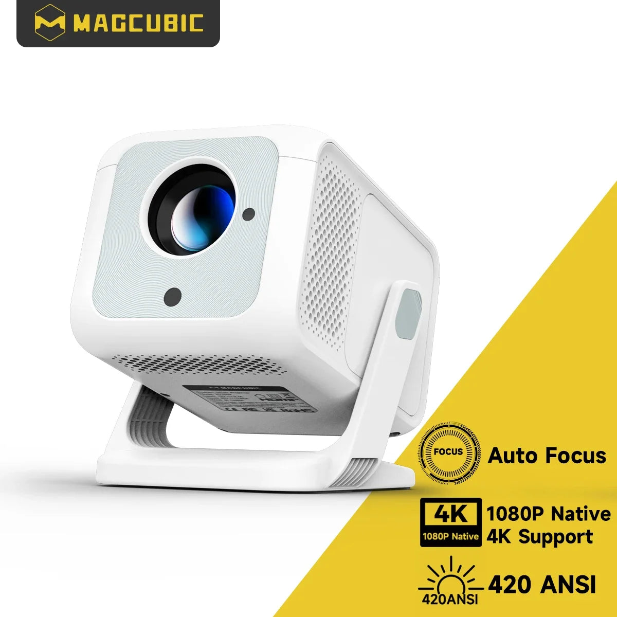 Mini proyector Magcubic HY310X 4K con Full HD 1080P 420ANSI Android 11 Keystone de enfoque automático para proyector de soporte de cine al aire libre