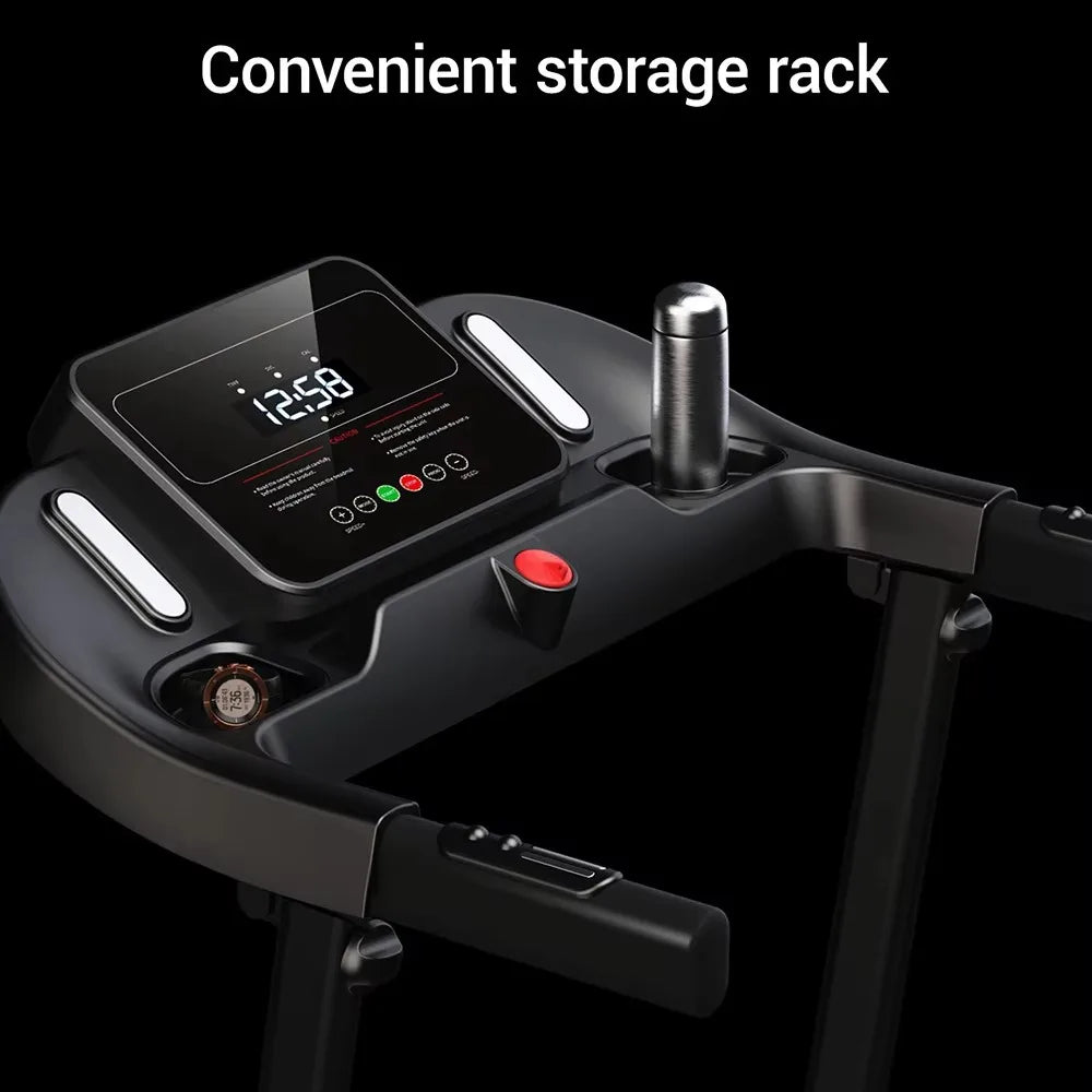 Caminadora plegable de 3,0 CV con inclinación del 15 %, velocidad de 14 km/h, controles inteligentes en el pasamanos, sensor de frecuencia cardíaca, doble sistema de absorción de impactos y banda de 5 capas para ejercicios