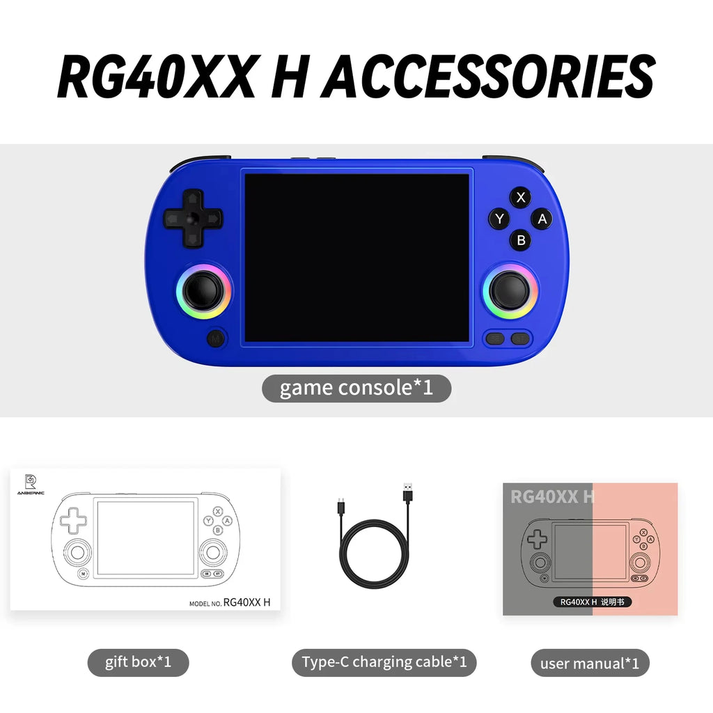 Anbernic RG40XX H Portable  Classic Retro Game Console 208g Lightweight Multi Emulator Support 5G WiFi Handheld Gaming Gift for kids