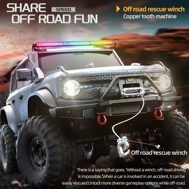 Coche RC Profesional de 57CM 1/10, 2.4G, Simulación a Escala Completa, Vehículo Todoterreno de Escalada, Modelo de Coche de Carreras con Control Remoto para Adultos, Juguete