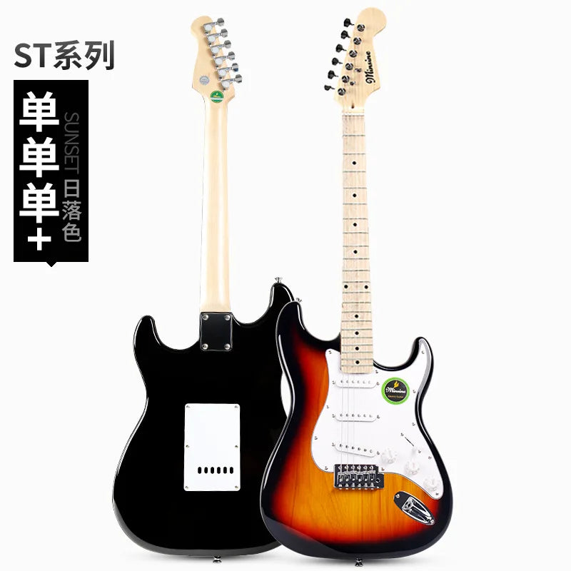 Guitarras eléctricas de madera de 39 pulgadas para principiantes, rendimiento, 22 trastes, instrumentos eléctricos de 6 cuerdas de alta calidad