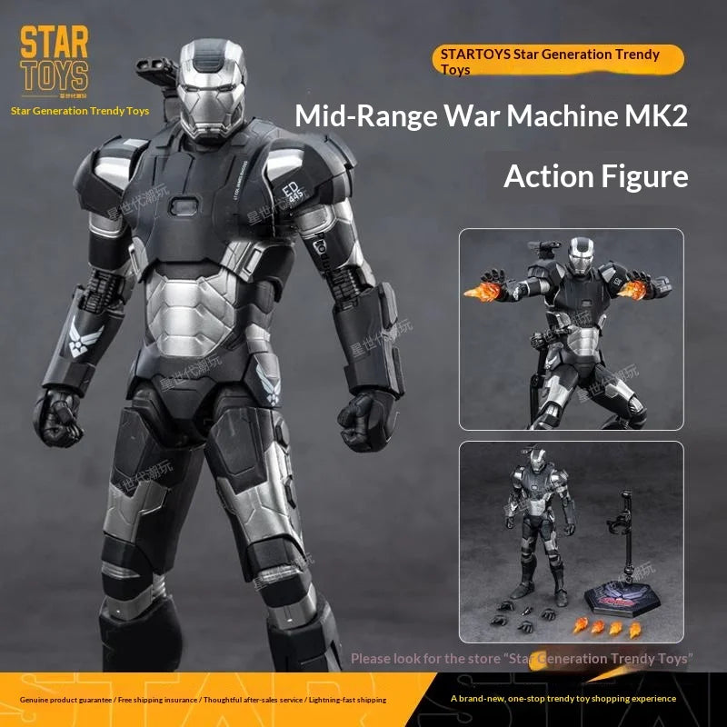 Figura de acción de Iron Man Mark 2 de Star Toys, de la serie Marvel, con articulaciones móviles, modelo coleccionable, adorno para escritorio, ideal para los fans adultos.