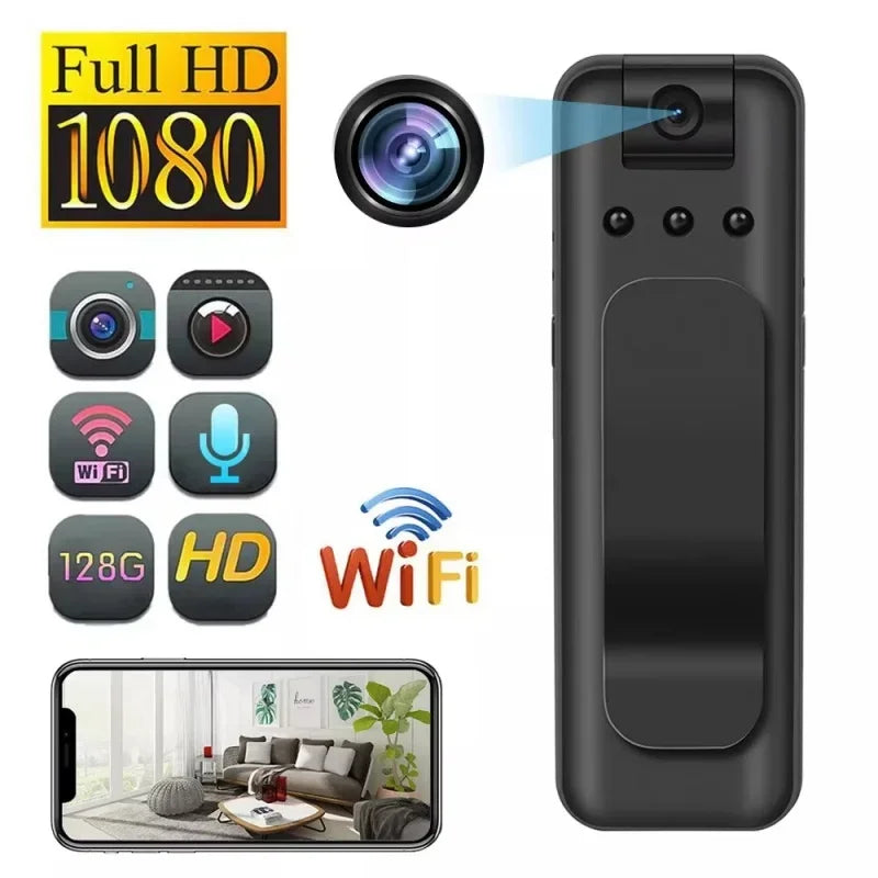 Mini cámara HD 1080P, grabadora de vídeo Digital pequeña y portátil, videocámara de vigilancia, vídeo de visión nocturna para cámara corporal de policía, infrarrojos
