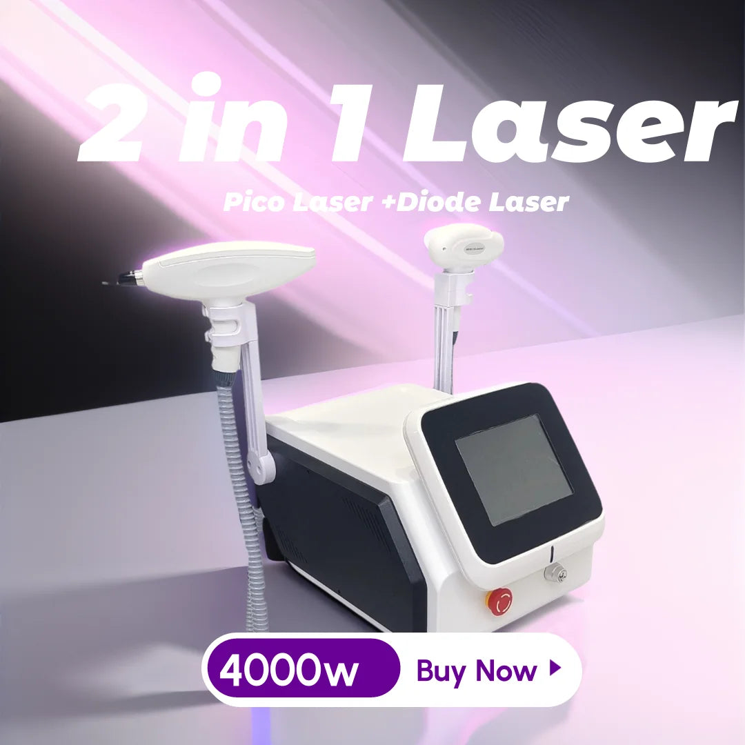 Máquina Láser de Diodo para Depilación y Eliminación de Tatuajes, Nueva de Alta Calidad, 2 en 1, 808nm, Depilación y Depigmentación
