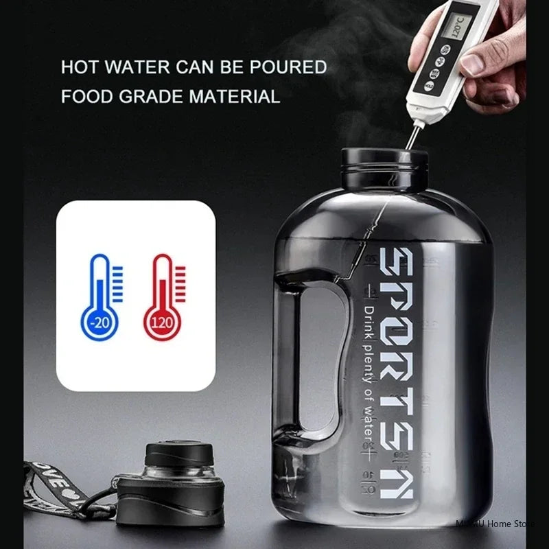 Botella de agua deportiva de 1,7l/2,7l/4L/5L, taza para gimnasio y ciclismo, botella de agua portátil de gran capacidad para Fitness, Camping, agua para hombres
