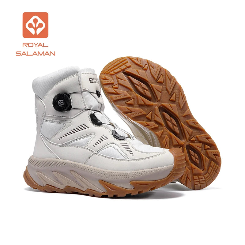 Botas de Nieve para Exteriores SALAMAN 2026, Zapatos de Senderismo para Hombre, Botas Impermeables para Mujer, Zapatillas de Trekking, Botas de Esquí Cálidas de Lana de Caña Alta para Invierno