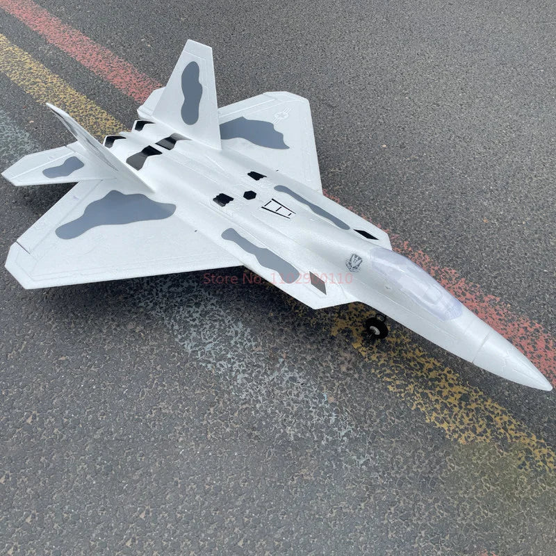 Avión RC F22 Raptor V2, Envergadura de 720 mm, Ventilador Canalizado de 64 mm, EPO, Ala Fija, Modelo de Avión para Adultos, Juguete de Ensamblaje