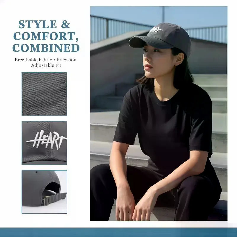 Gorra de béisbol bordada y lavada para hombre y mujer, con protección UV, gorra de sol ajustable para verano.