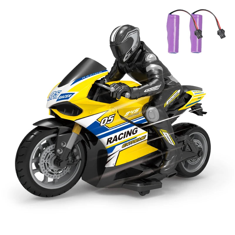 Motocicleta RC eléctrica de alta velocidad 2.4G 1/10, juguete de carreras con control remoto de 4 canales, regalo para niños
