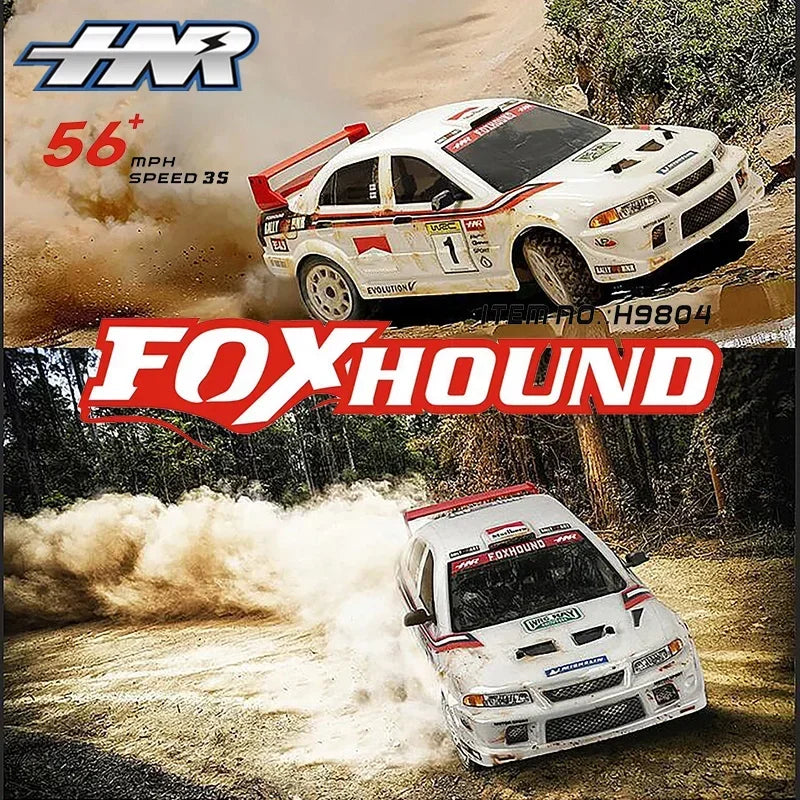HNR H9804 FOXHOUND Rally sin escobillas 1/10 RC coche de deriva coche eléctrico de Control remoto 4WD rc coches para adultos niños juguetes niños regalos