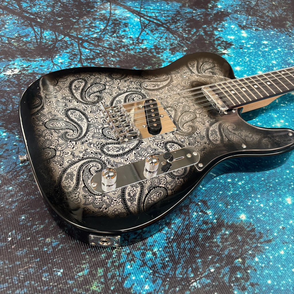 Guitarra eléctrica de 12 cuerdas, guitarra eléctrica con cuerpo de caoba, guitarra eléctrica de 22 trastes con un solo pastilla.