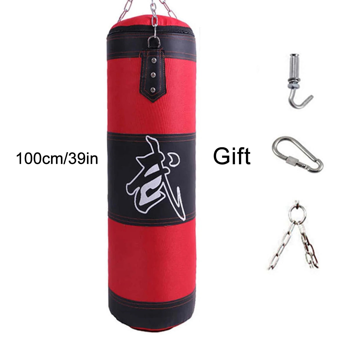 Saco de arena para boxeo, saco de boxeo pesado con gancho de techo, cadena de acero, entrenamiento físico, MMA, Kickboxing, Muay Thai, Karate, Taekwondo