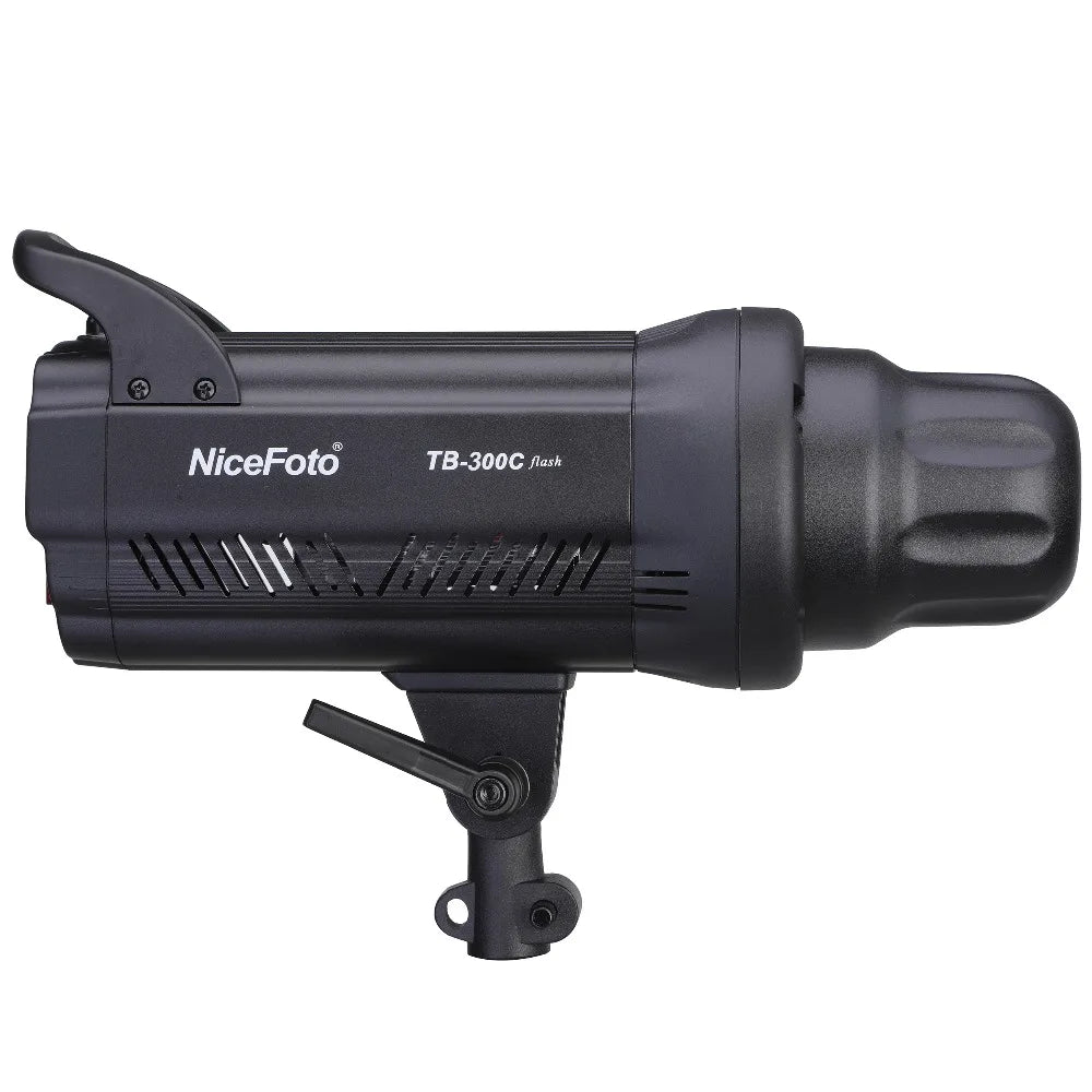 Flash de Estudio NiceFoto TB-300C de 300W, Tiempo de Reciclaje Rápido, Panel de Control Táctil, Iluminación Interior, Equipo Fotográfico