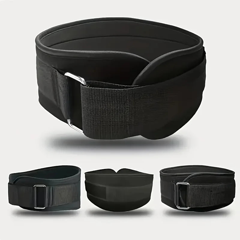 Cinturón de levantamiento de pesas, soporte lumbar mejorado unisex, adecuado para gimnasio, levantamiento de pesas, fitness, sentadillas, culturismo y entrenamiento