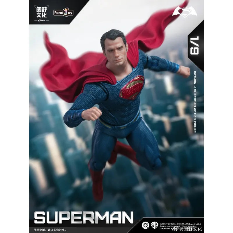 Figura de Acción Móvil Original Fondjoy 1/9 Superman 2.0, Batman vs Superman: La Daga de la Justicia, Modelo Coleccionable de Superhéroe DC, Regalo