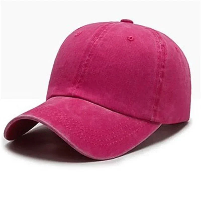 Gorra de béisbol de mezclilla lavada para hombre y mujer, gorra snapback, estilo hip hop vintage, color sólido, estilo casual deportivo para exteriores