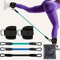 Juego de Bandas de Resistencia con Correas para Tobillos, Equipo de Ejercicio, Pesas para Tobillos, Banda Elástica de Yoga para Gimnasio, para Hombre y Mujer