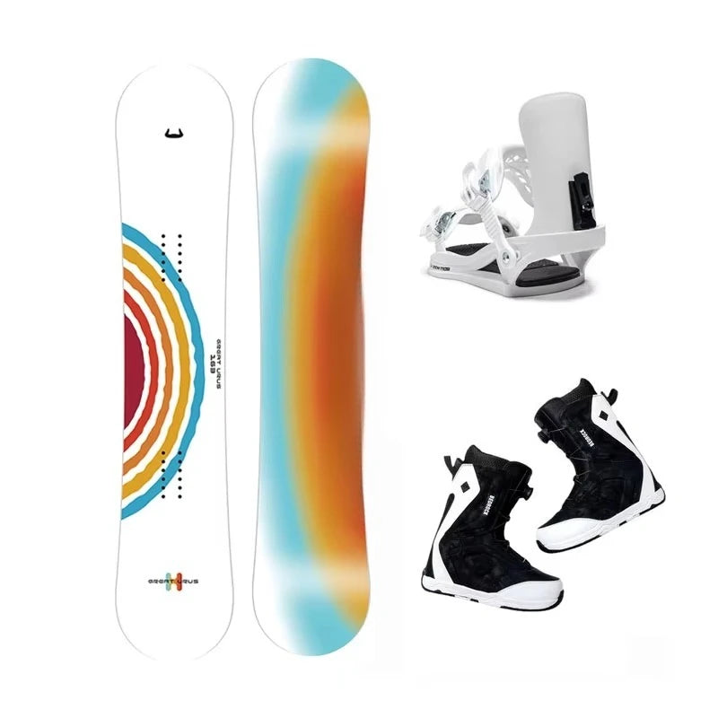 Paquete Completo de Snowboard con Botas y Fijaciones - Precio de Fábrica, Conjunto de Esquí para Hombre