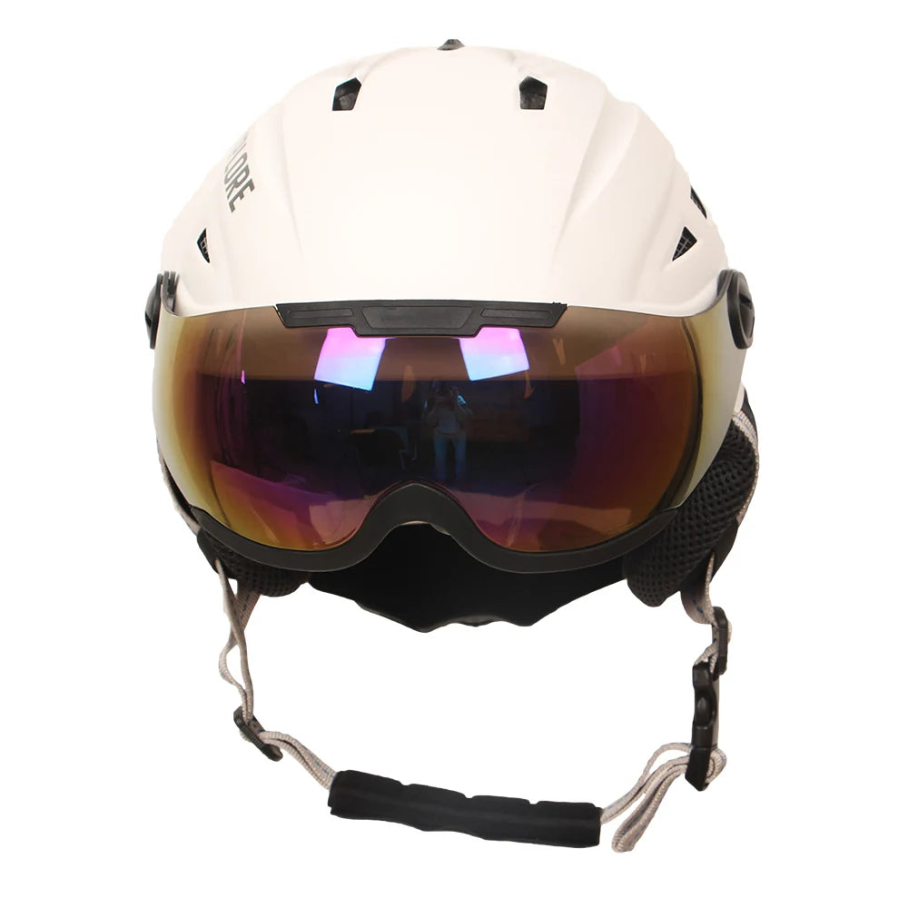 Goexplore casco de Snowboard con visera para adultos, casco de seguridad ultraligero para esquí al aire libre, monopatín para nieve, unisex