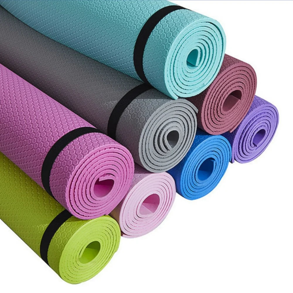 Estera de Yoga gruesa antideslizante, estera deportiva para Fitness, 3MM-6MM, espuma cómoda EVA, estera de Yoga para ejercicio, Yoga y Pilates, estera de gimnasia