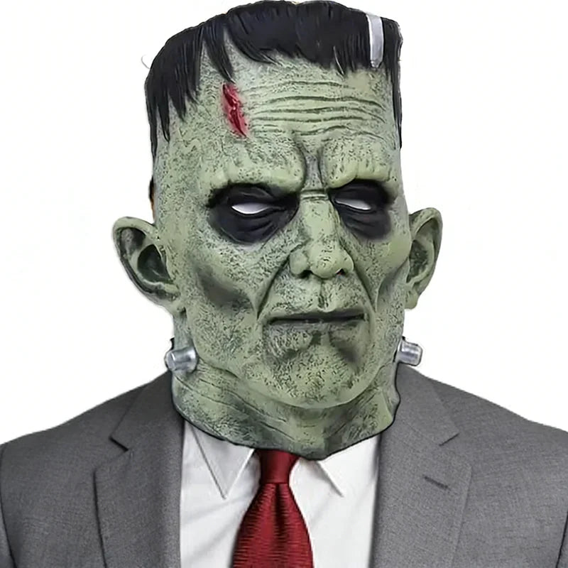 Máscara de Terror Frankenstein, Máscara de Demonio Monstruo, Máscara Facial de Anime Ciencia Ficción, Accesorios de Disfraz de Halloween
