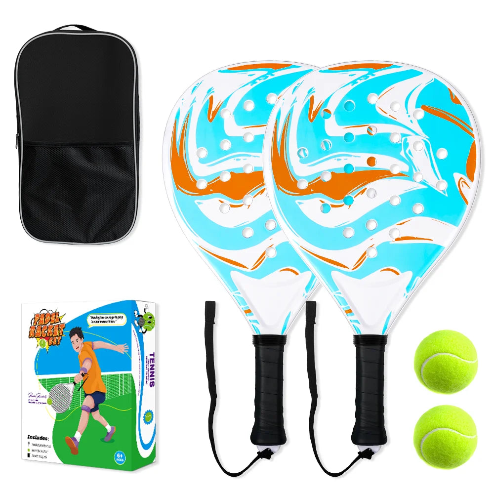 2026 raqueta de tenis más nueva |   Raqueta de padel, hecha de material de fibra de carbono ultraligero, con fuerte elasticidad y buena calidad