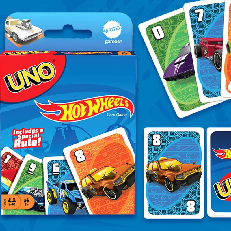 Mattel Games UNO Flip! Juego de mesa, cartas de juego, Hot Wheels, No Mercy, Super Mario, Toy Story, DOS, Minecraft, F1 de colección de élite