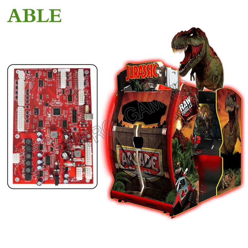 Jurassic Aracade Park Trans Arcade forma juego de disparos tablero IO para máquina de simulación de disparos Arcade