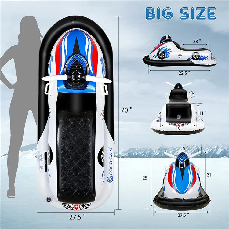 Bote Inflable Grande de 175 cm, Tubo de Nieve de Alta Elasticidad, Trineo Inflable para Esquí en Exteriores