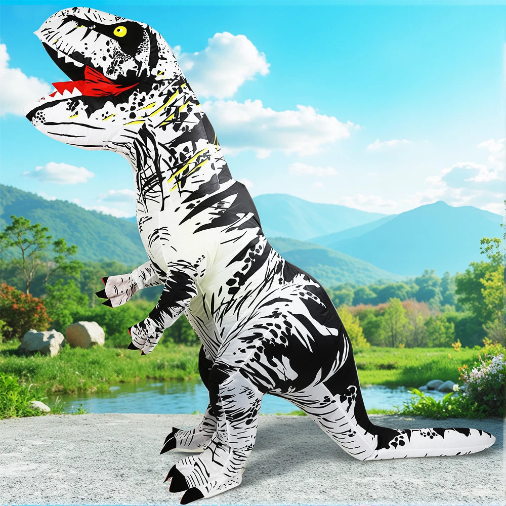 Disfraz Inflable Divertido de Mascota de Dibujos Animados, Raptor, Dinosaurio, para Purim, Halloween, Navidad, Disfraz de Cosplay para Adultos, Traje de Anime