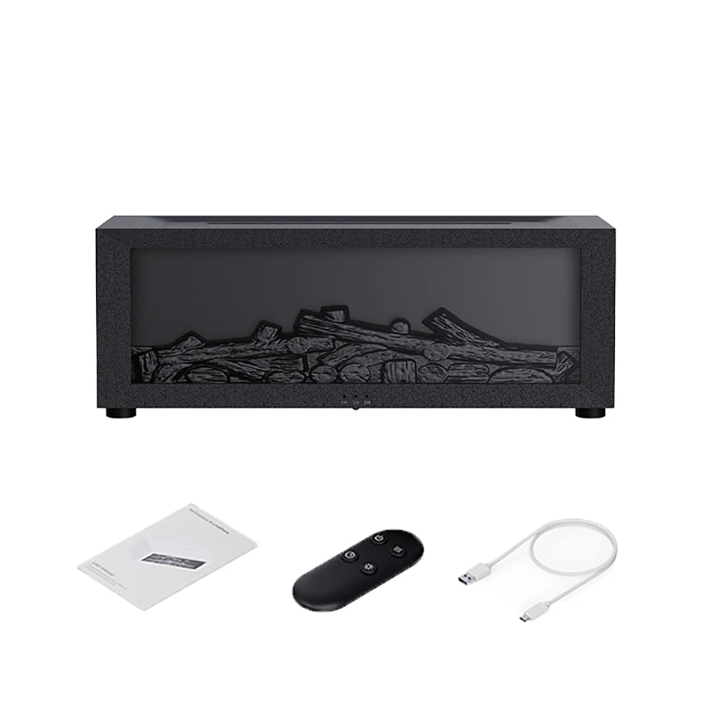 Humidificador de Aroma de aire, humidificador de aceites esenciales, difusor de fragancia de llama, difusor de aromaterapia para el hogar con luz LED y Control remoto