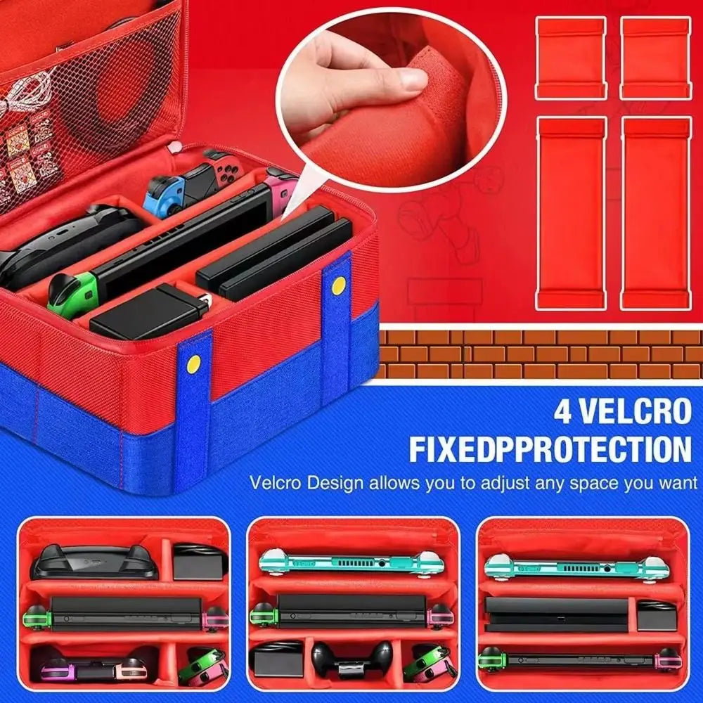 Funda protectora de transporte grande para Nintendo Switch OLED Console Pro controlador bolsa de almacenamiento de viaje funda para accesorios de interruptor
