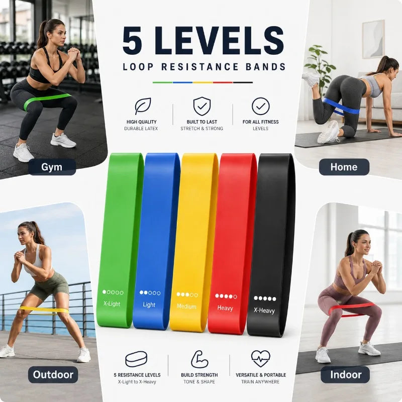 Juego de Bandas de Resistencia, Equipo de Gimnasio para Ejercicio en Casa, Bandas Elásticas para Entrenamiento de Fuerza y Agilidad, Equipo Práctico para Entrenamiento de Gimnasio y Boxeo