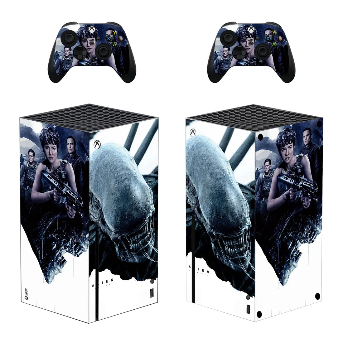 Pegatina protectora de Alien vs. Predator, adhesivo de vinilo para consola Xbox Series X y mando XSX