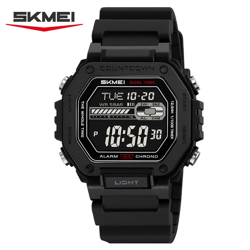 SKMEI 2523 Sport Countdown Digital Wristwatches For Men Male Waterproof Electronic Watches Chrono Military Watch Reloj Hombre
