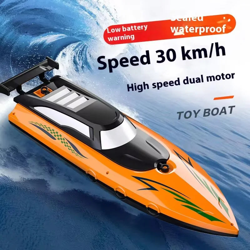 RC Battery Boat Ship 2.4Ghz High-Speed Remote Control Racing Ship Water Speed Boat Child Model Kids Boys Outdoor Pool Toys Gifts