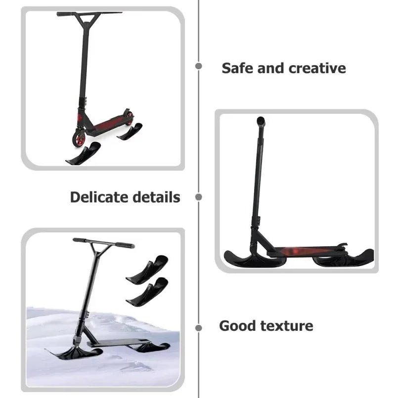 2 Piezas de Trineo para Scooter, Trineo Cálido, Trineo para Bicicleta de Equilibrio, Trineo de Nieve