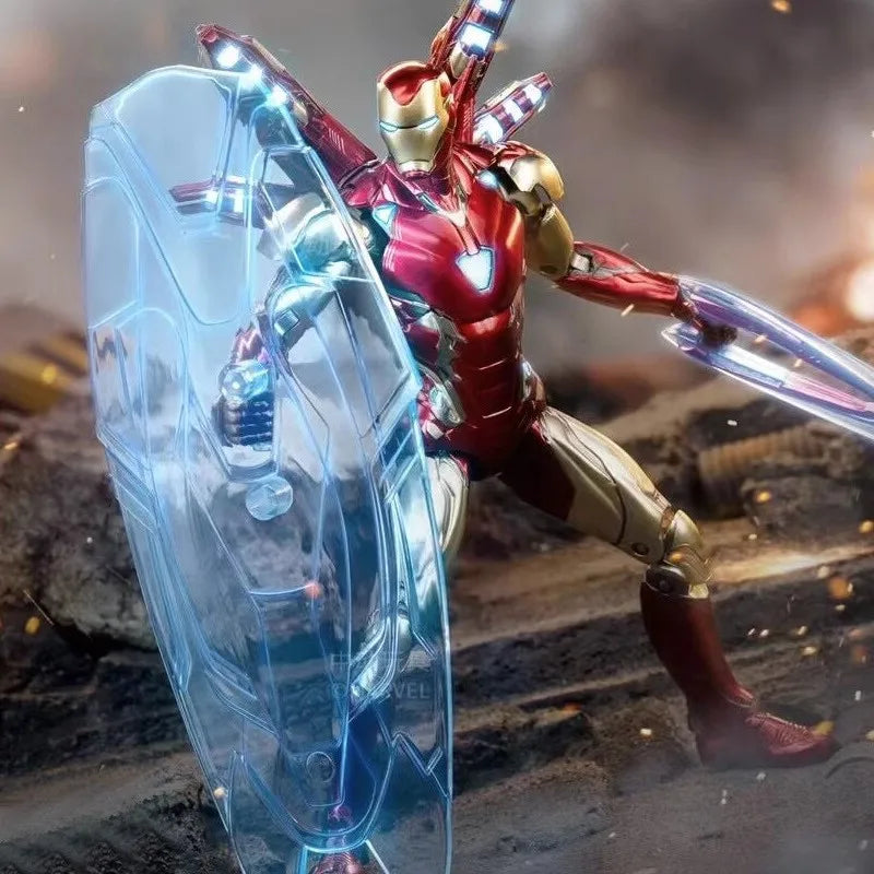 ZD Original vengadores4 Tony Stark LED Iron Man MK85 2,0 Infinity Saga colección de figuras de acción modelo juguetes niños regalos de cumpleaños