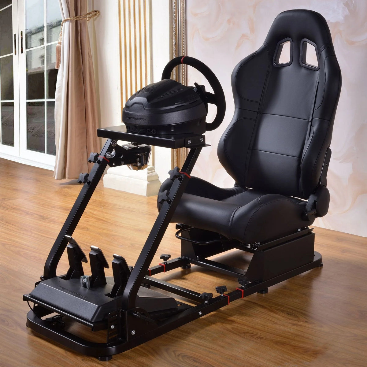 Asientos de simulador de carreras con soporte para volante en PS5