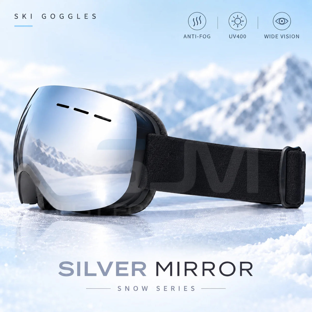 Gafas de esquí profesionales para adultos JSJM, con protección UV400, tratamiento antiniebla, lentes REVO de doble capa, gafas para snowboard con amplio campo de visión, para hombres y mujeres, ideales como regalo de Navid