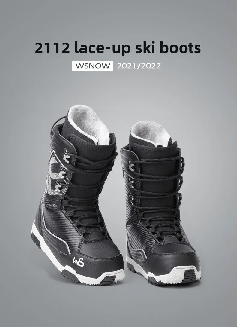 Botas de Snowboard Todoterreno, Impermeables, para Hombre y Mujer, con Grabado de Flores Planas