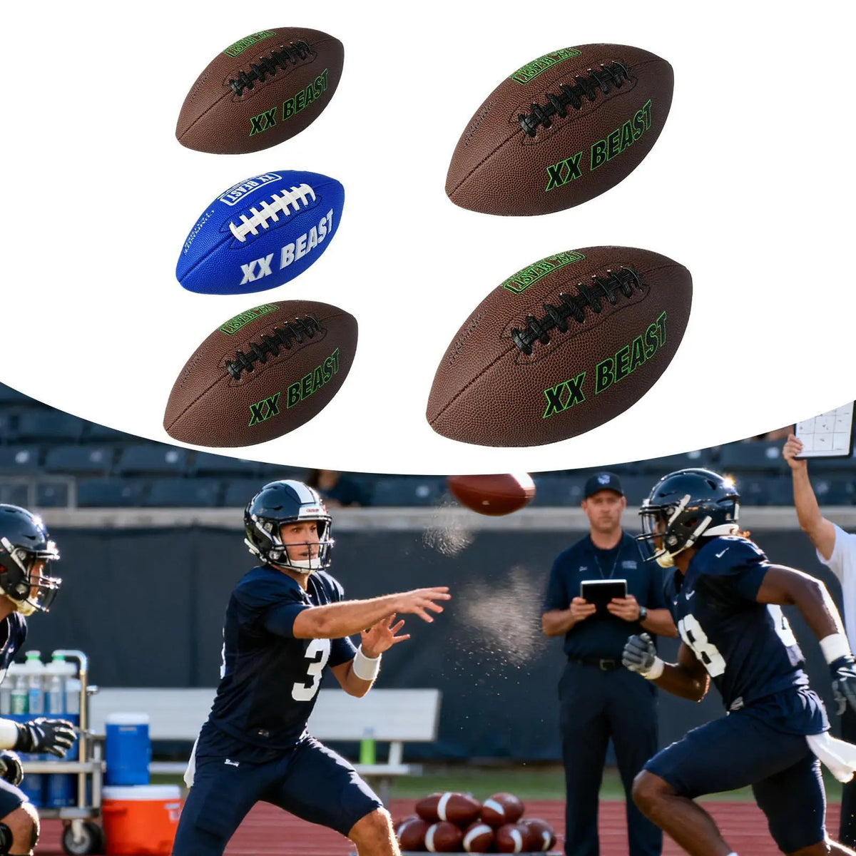 Balón de rugby resistente al desgaste, antideslizante, para competición recreativa, balón de fútbol americano para práctica en equipo durante el aniversario